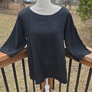 NotPerfectLinen JANUARY loose linen top, Size XL